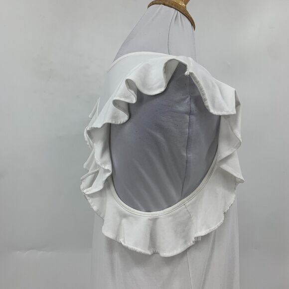 Lilly Pulitzer Lanette Top Womens S White Pima Cotton Blend Flutter Sleeve Shirt - Picture 5 of 13
